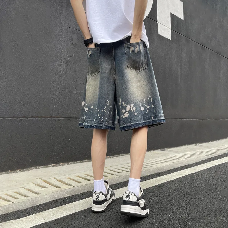 GROGNAK Denim Shorts Unisex Vintage Blue-1