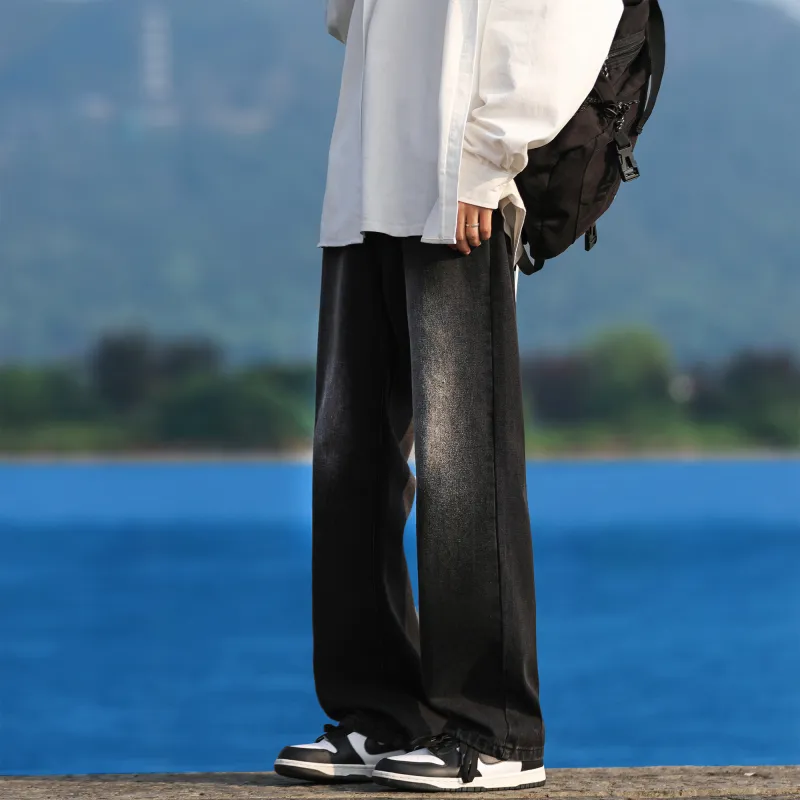 GROGNAK Chuan Series Jeans Unisex Distressed White Black-6