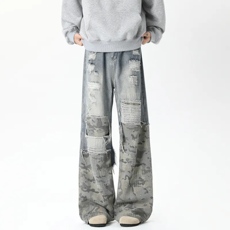 WELTER EXPERIMENT Fashion Jeans Unisex Blue Shades Single Item-4