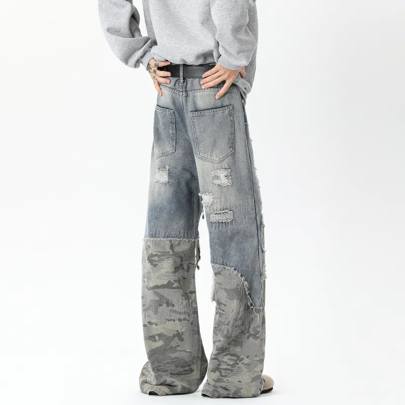 WELTER EXPERIMENT Fashion Jeans Unisex Blue Shades Single Item-3
