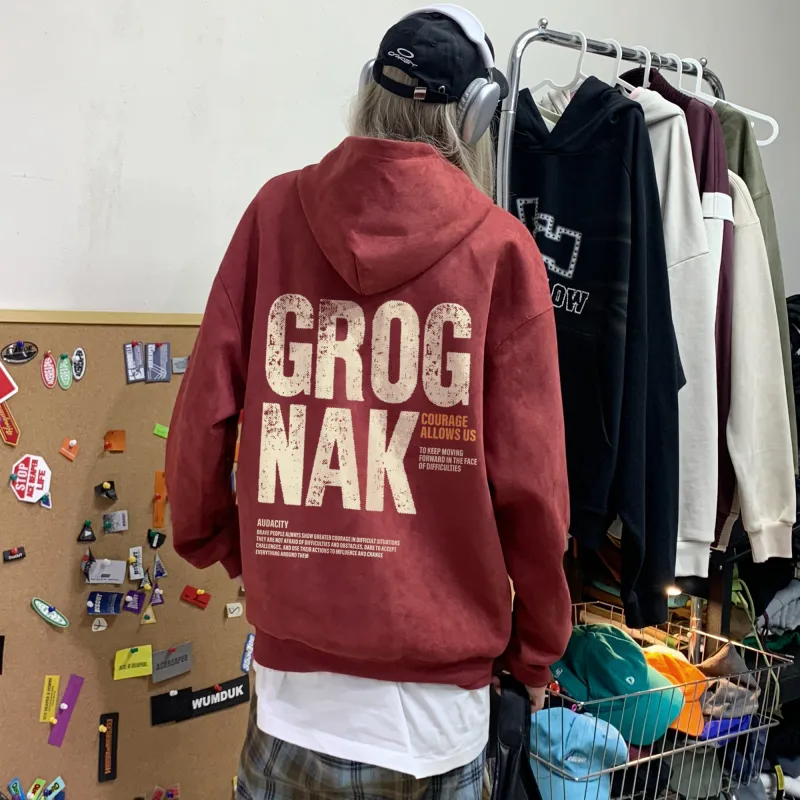 GROGNAK Sweatshirt Unisex Fleece Lined Thin Optional-2