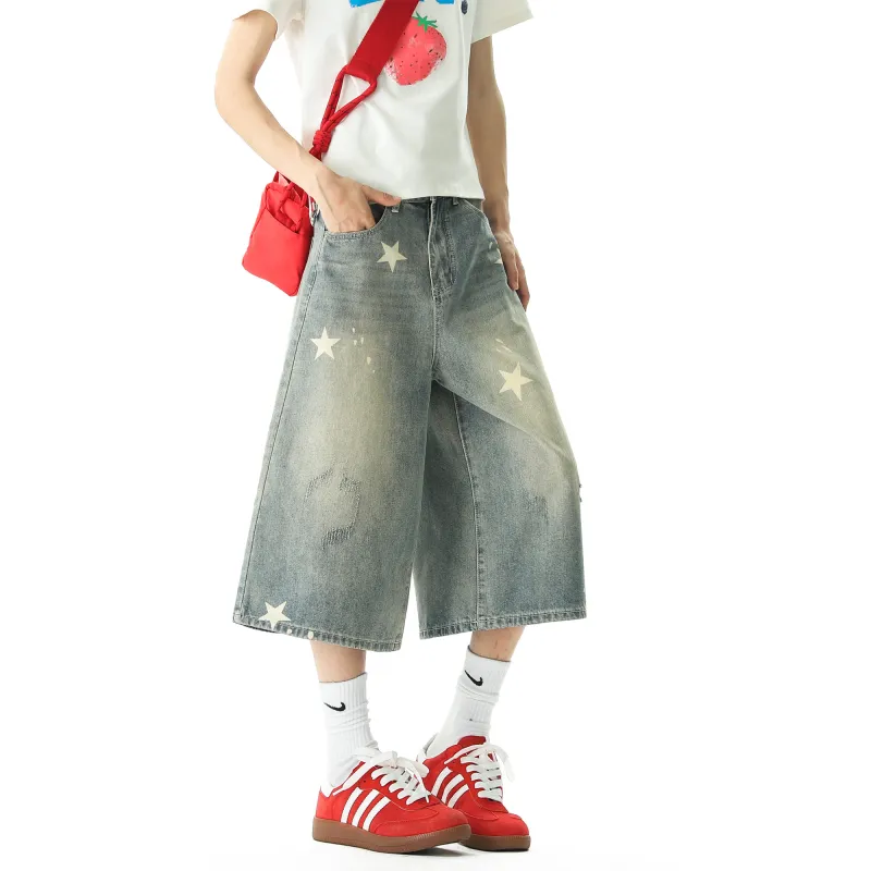 GROGNAK Denim Shorts Unisex Vintage Blue-2