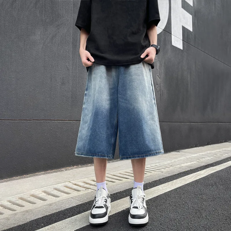 GROGNAK Denim Shorts Unisex Blue-3