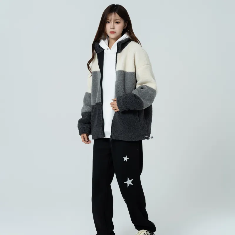 GROGNAK Panelled And Zippered Design Unisex Jacket-4