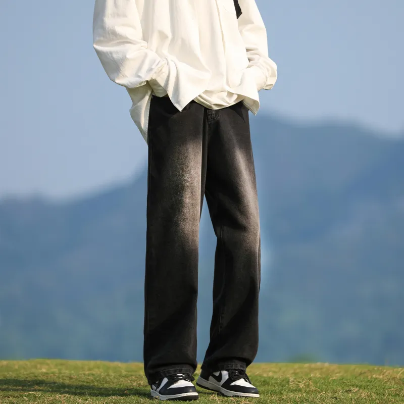 GROGNAK Chuan Series Jeans Unisex Distressed White Black-4