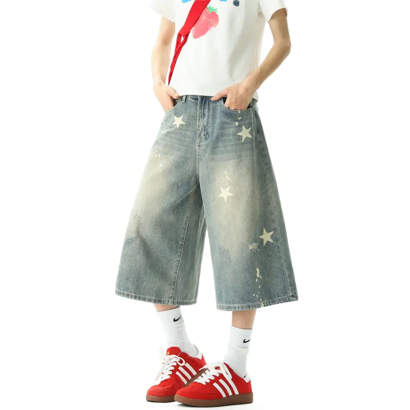 GROGNAK Denim Shorts Unisex Vintage Blue-1