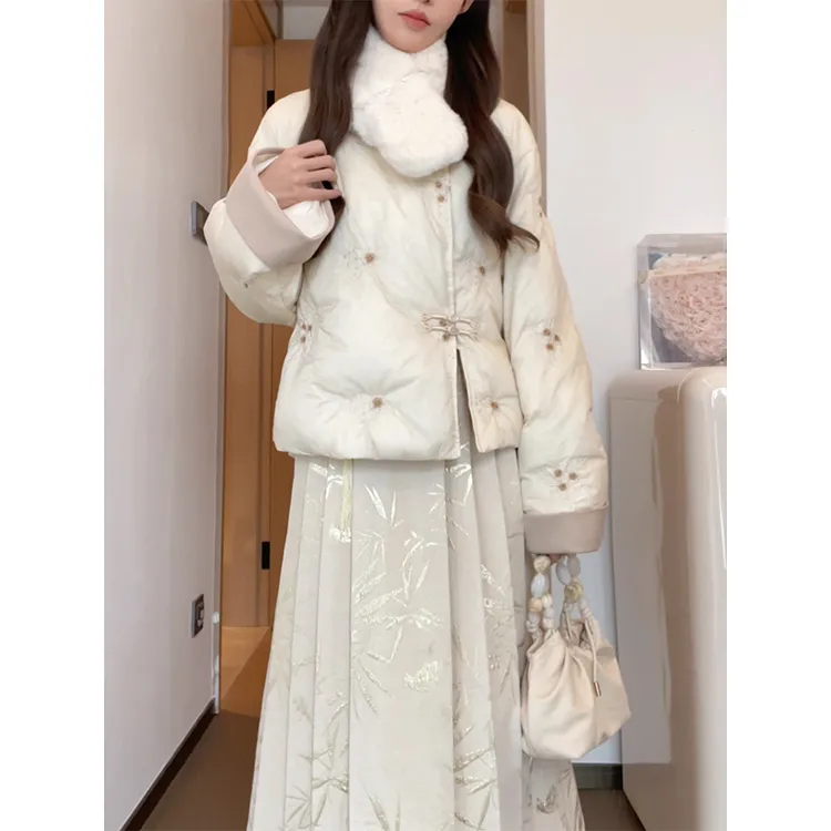 SONGBENSANGSANG Casual Mamianqun Long Skirt Women's Apricot-1