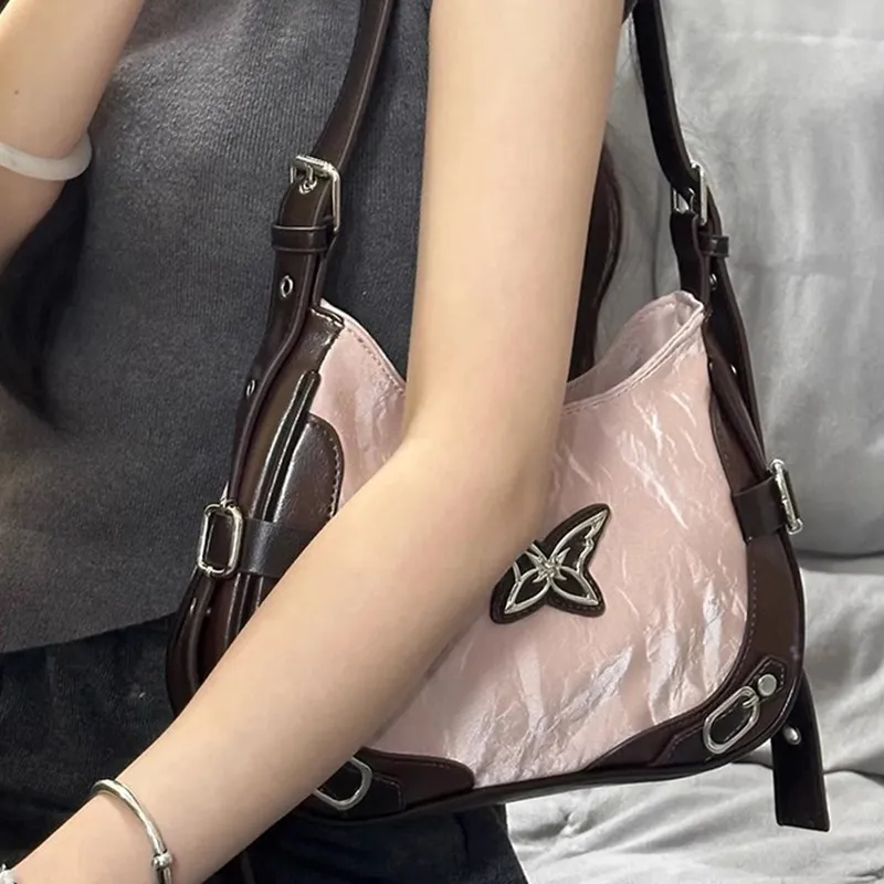 BGAY PU Shoulder Bag Regular Women's Pink & Brown/White & Pink/White & Black-5