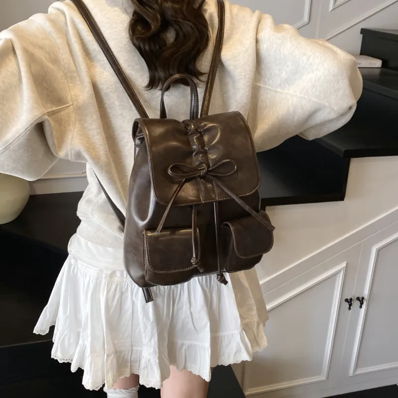 BGAY PU Backpack Women's Pink/Coffee-10