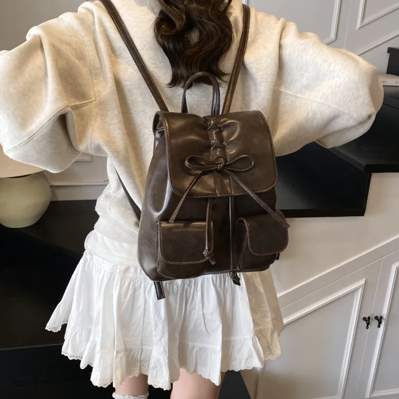BGAY PU Backpack Women's Pink/Coffee-11