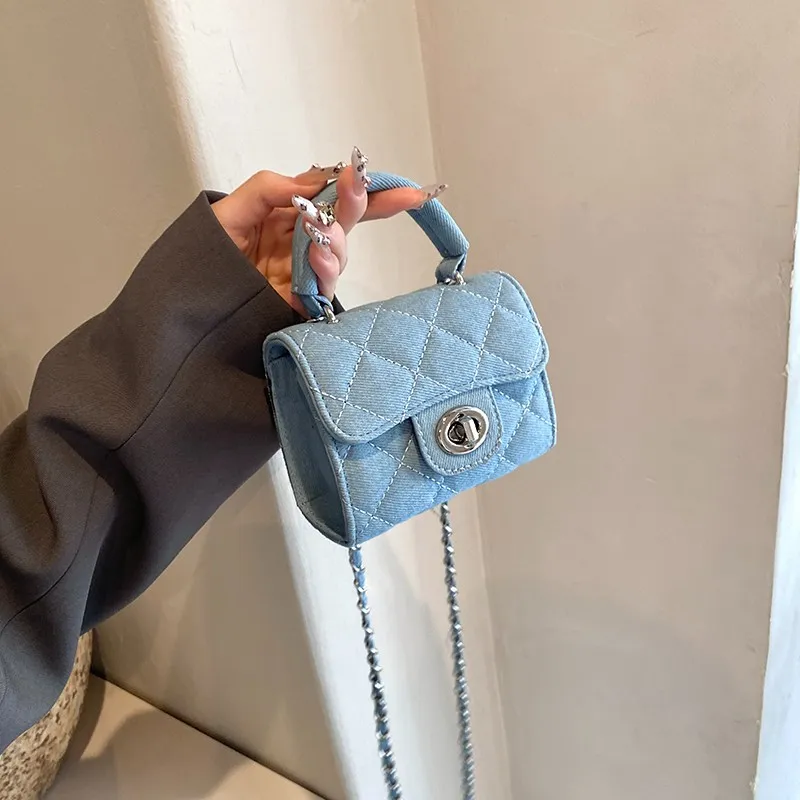 BGAY Denim Shoulder Bag, Crossbody Bag, Handbag Regular Women's Light Blue-3