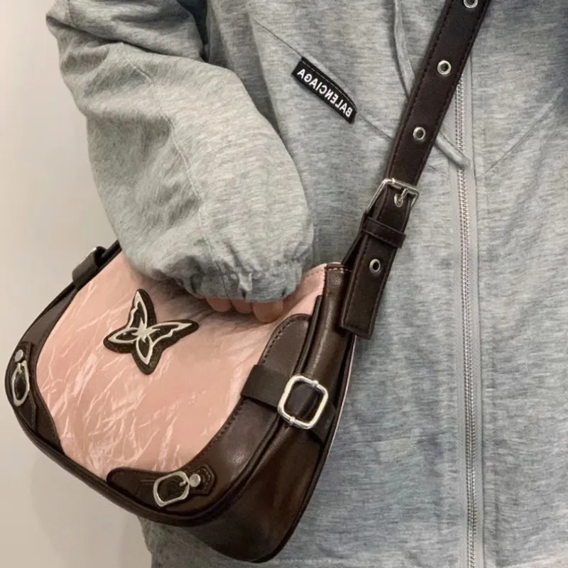 BGAY PU Shoulder Bag Regular Women's Pink & Brown/White & Pink/White & Black-7