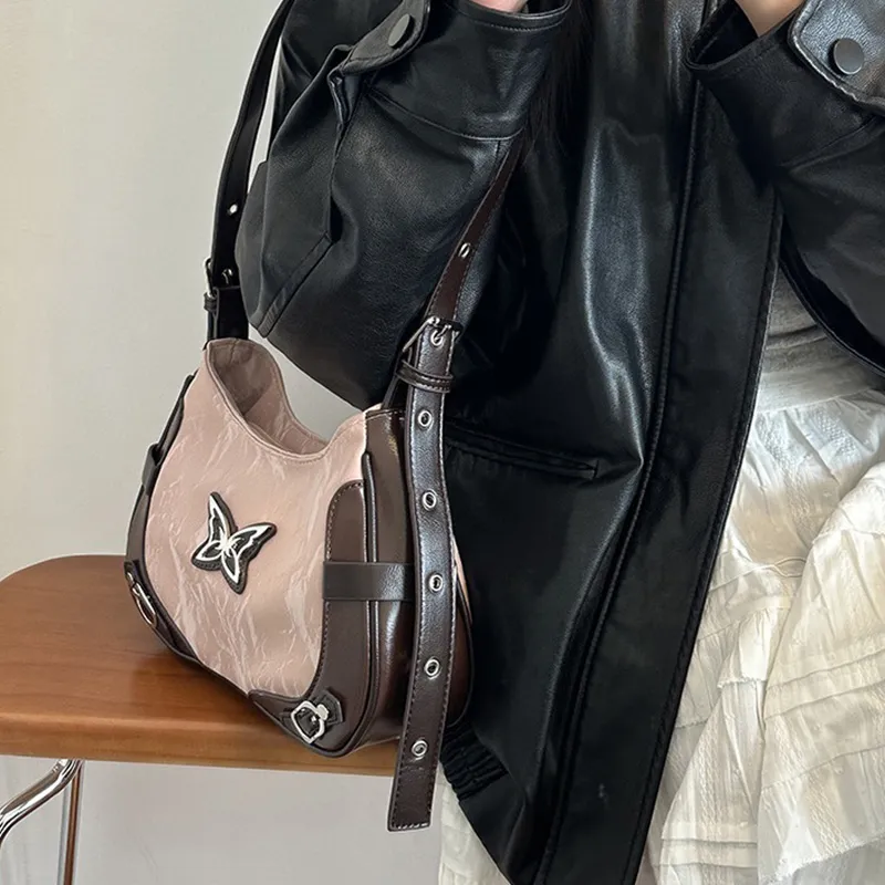 BGAY PU Shoulder Bag Regular Women's Pink & Brown/White & Pink/White & Black-2