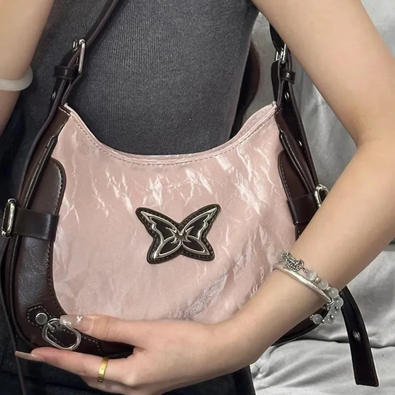 BGAY PU Shoulder Bag Regular Women's Pink & Brown/White & Pink/White & Black-3