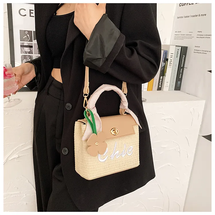 BGAY Straw Shoulder Bag Crossbody Bag Handbag Women's Multicolor-9