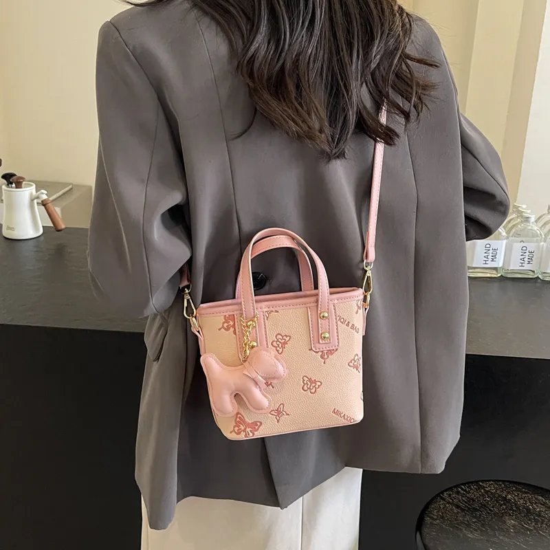 BGAY PU Basket Bag, Crossbody Handbag Women's Blue/Pink/Ecru/Black-10