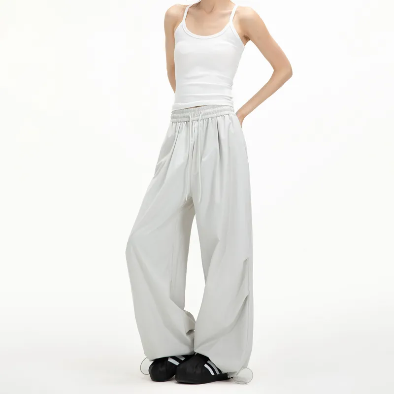 ICH MODE Casual Pants Unisex Burgundy-4