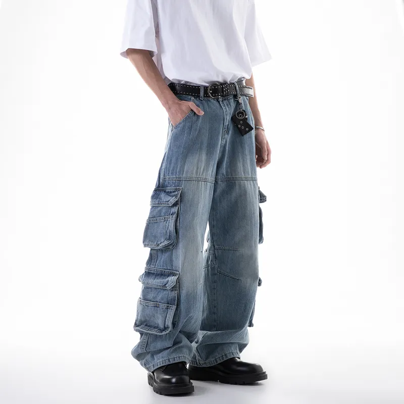 ICH MODE Jeans Unisex Light Blue-5