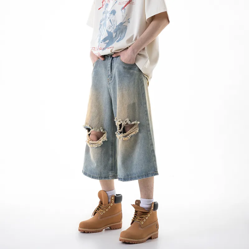 ICH MODE Denim Shorts Unisex Nostalgic Blue-3