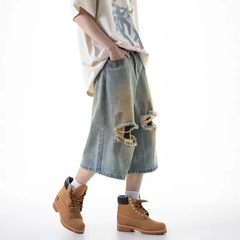 ICH MODE Denim Shorts Unisex Nostalgic Blue-5