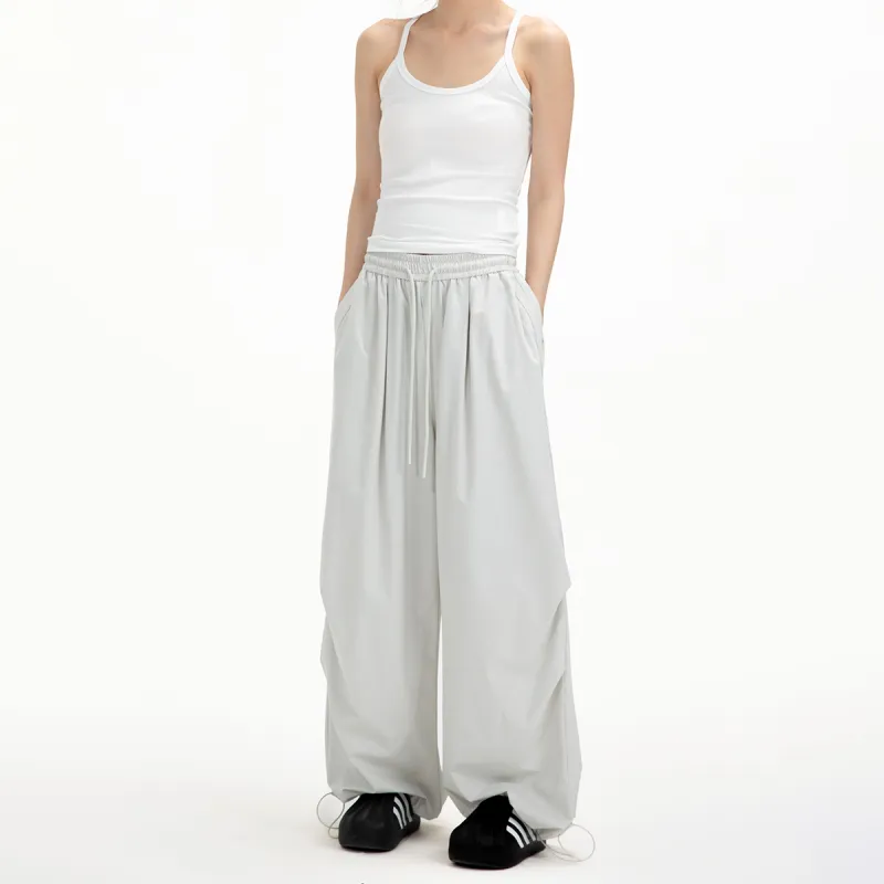 ICH MODE Casual Pants Unisex Burgundy-2