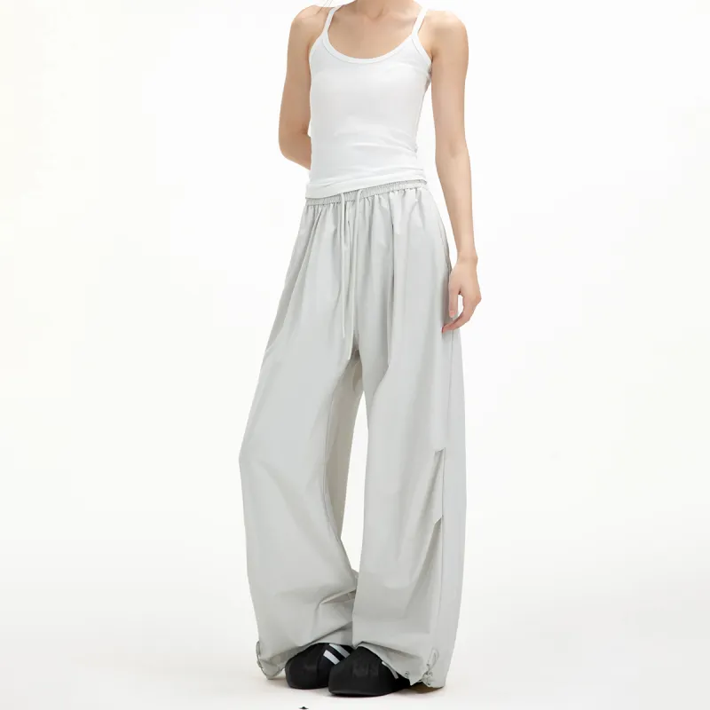ICH MODE Casual Pants Unisex Burgundy-3