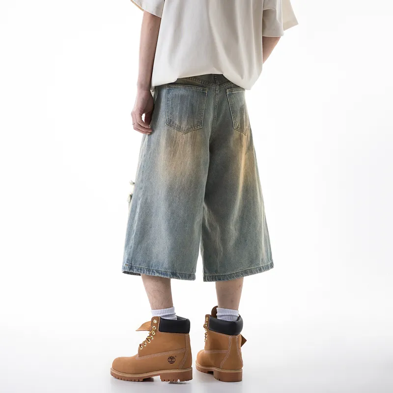 ICH MODE Denim Shorts Unisex Nostalgic Blue-6