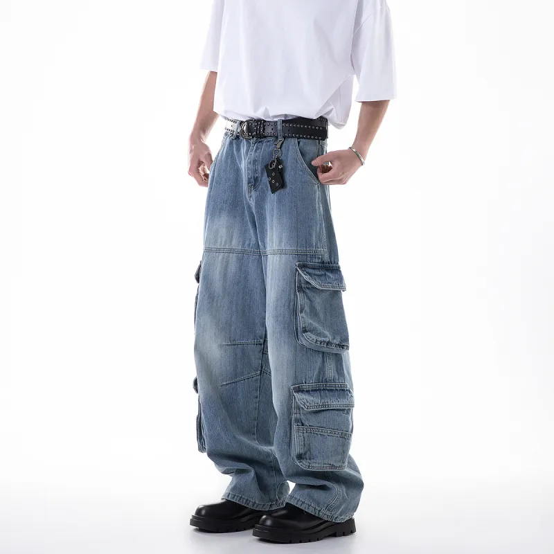 ICH MODE Jeans Unisex Light Blue-4