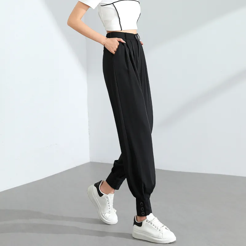 Silly Casual Pants Women's Black-5