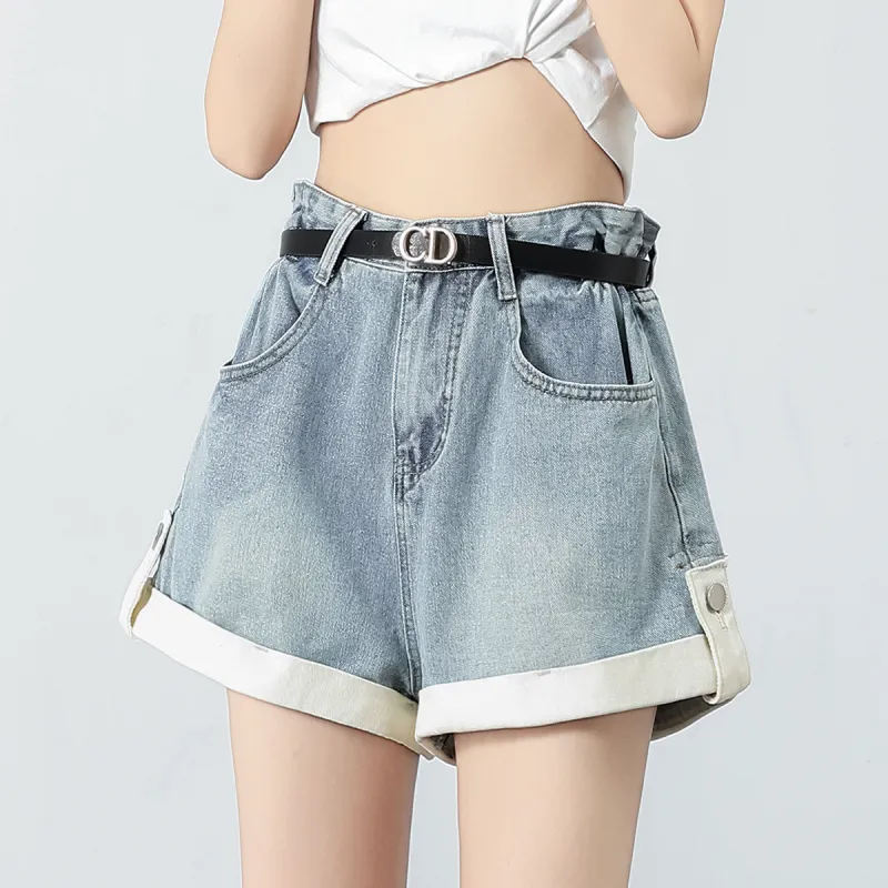 Silly Denim Shorts Women's Blue-3