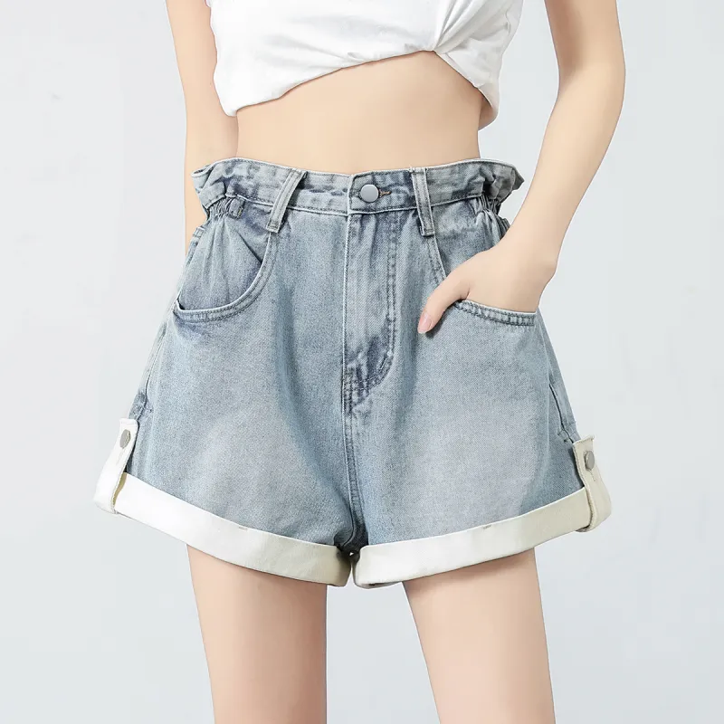 Silly Denim Shorts Women's Blue-5