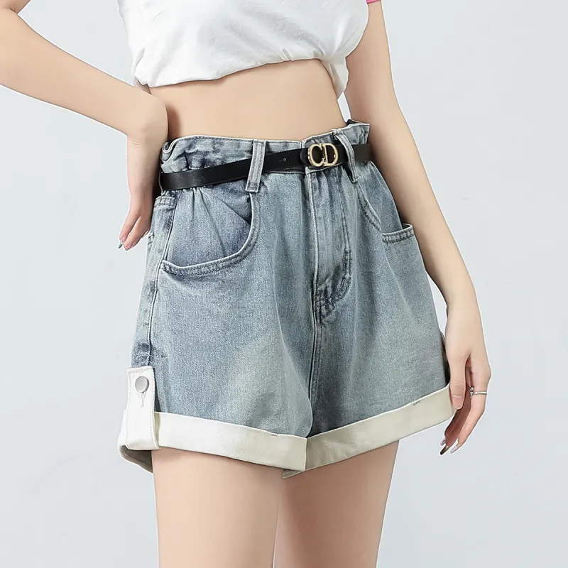 Silly Denim Shorts Women's Blue-2