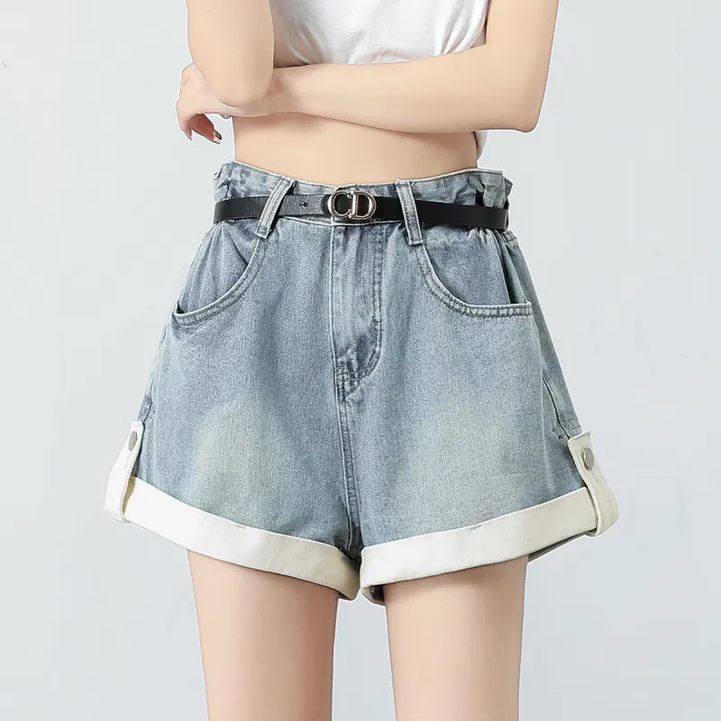 Silly Denim Shorts Women's Blue-4