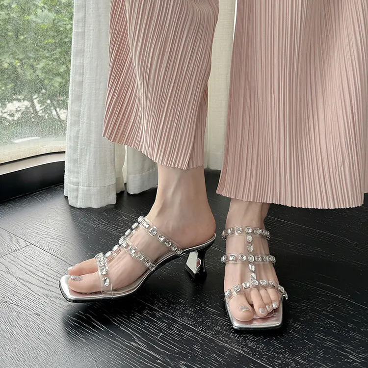 Yeezyy Reezy Slide Slippers Women's Silver-4