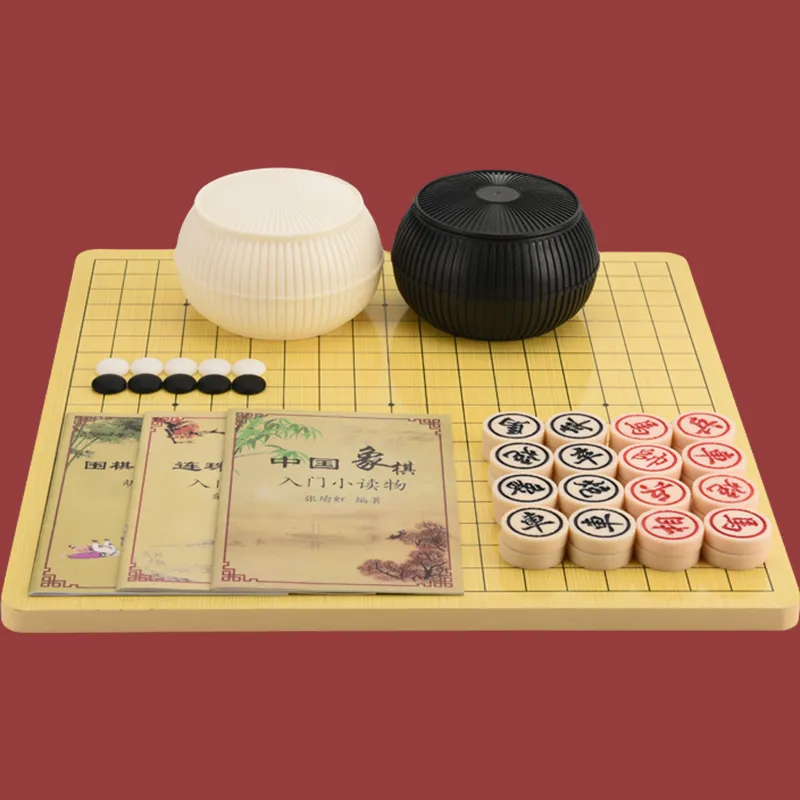 Imono Go Five In A Row Puzzle Black White Chess Chinese Chess 2 in 1 Board Games-4