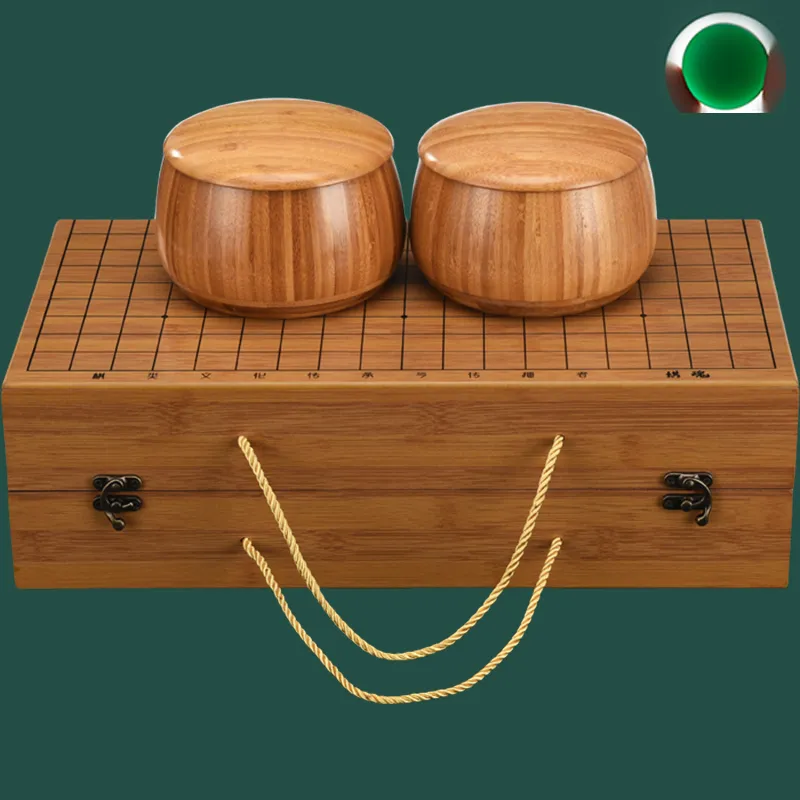 Imono Go Beginner Set For Adults  Jade Five In A Row Enhances Intelligence Competition Grade Foldable Board Games-1