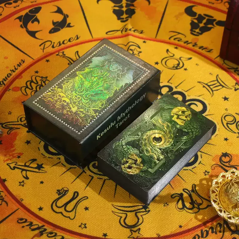 Imono Cthulhu Gold And Silver Tarot Cards Box With Gold Stamped And Color Printing Craft Collection Board Games-1