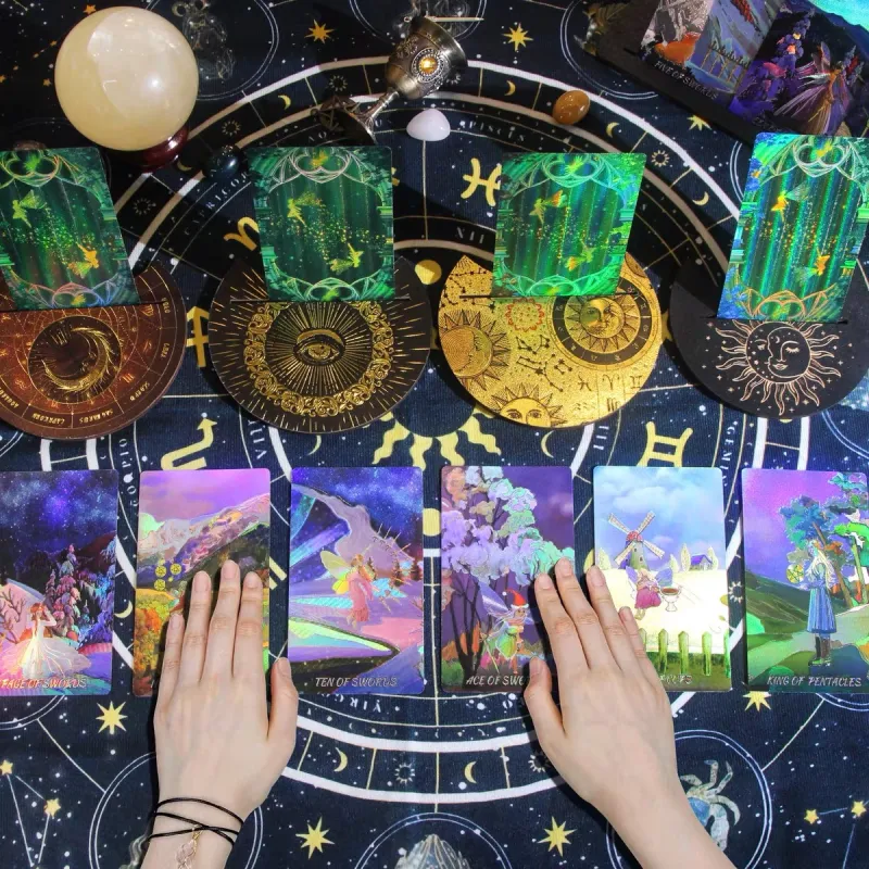 Imono Suo Mirror Tarot Color Printing Tarot Waterproof And Fold Resistant Tarot Cards Board Games-4
