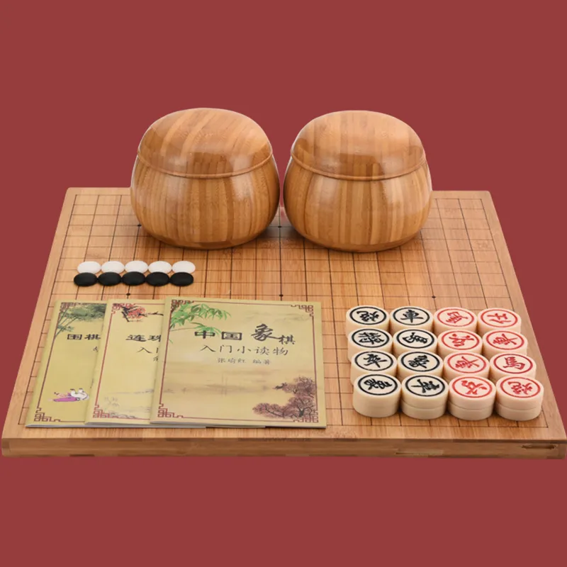 Imono Go Five In A Row Puzzle Black White Chess Chinese Chess 2 in 1 Board Games-8