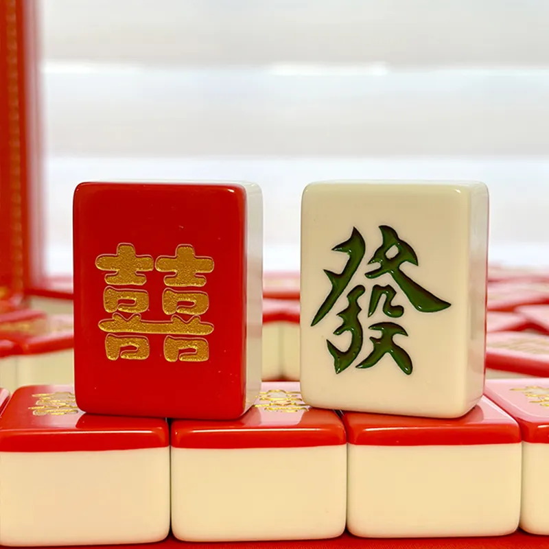 Imono Hand Crafted Mahjong Tiles For Home Use Blessing Durable And Drop Resistant Board Games-8