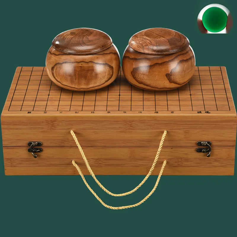 Imono Go Beginner Set For Adults  Jade Five In A Row Enhances Intelligence Competition Grade Foldable Board Games-5
