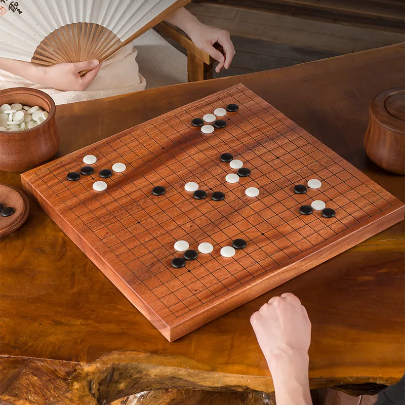 Imono Go Five In A Row Board Set Cloud Stone Chess Pieces Beginner Wooden Chinese Chess 3 in 1 Board Games-14