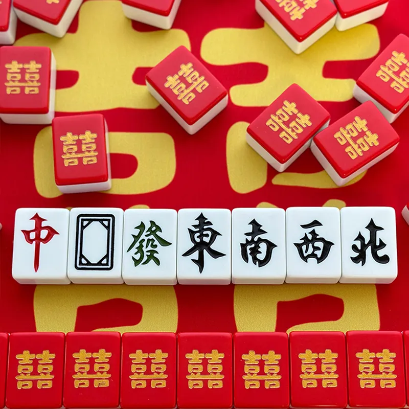 Imono Hand Crafted Mahjong Tiles For Home Use Blessing Durable And Drop Resistant Board Games-6