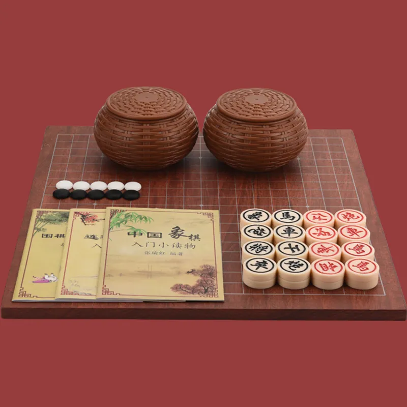 Imono Go Five In A Row Puzzle Black White Chess Chinese Chess 2 in 1 Board Games-6