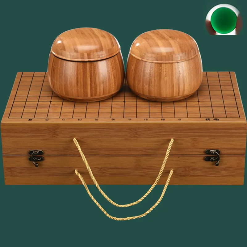 Imono Go Beginner Set For Adults  Jade Five In A Row Enhances Intelligence Competition Grade Foldable Board Games-3