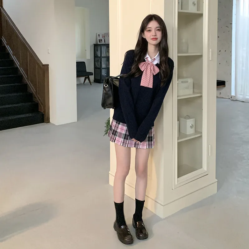 Tokyo Season Uniform Women's Gift Box Set Dark Blue+Gray Pink-5