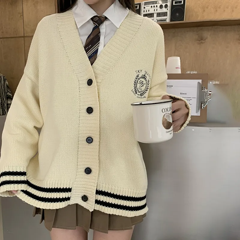 Tokyo Season Knitwear Women's Preppy Style Cardigan Sweater-2