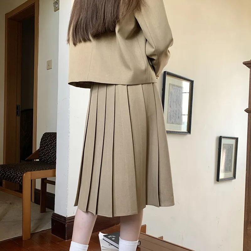 Tokyo Season Casual Long Skirt Women's Brown-4