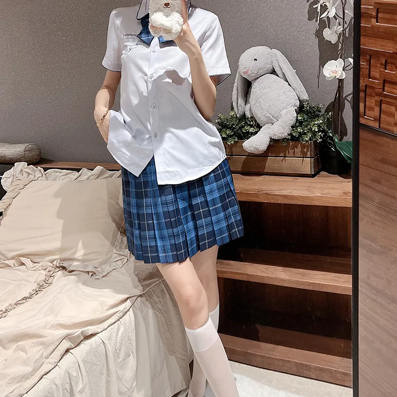 Tokyo Season Casual Short Skirts Women's Whale Fall, Plaid Skirt-42