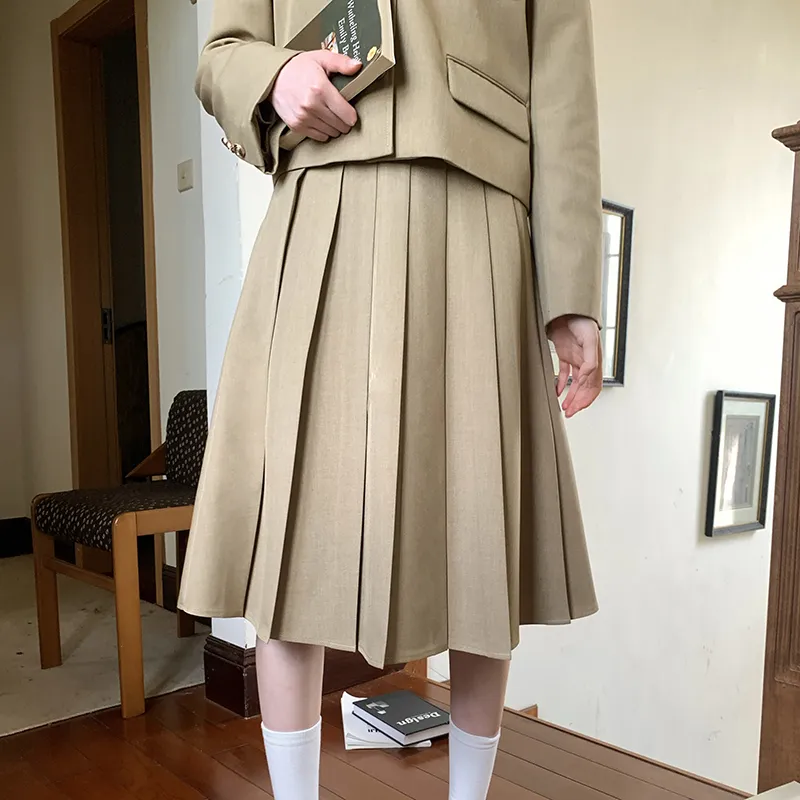 Tokyo Season Casual Long Skirt Women's Brown-6